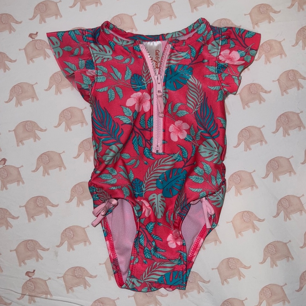 Cat & Jack girls 12M one piece swimsuit